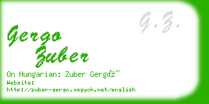 gergo zuber business card